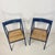 Mid-Century Modern Blue Wood and Wicker Folding Chairs from Bazzani, Italy, 1960s, Set of 2 For Sale - Image 4 of 11