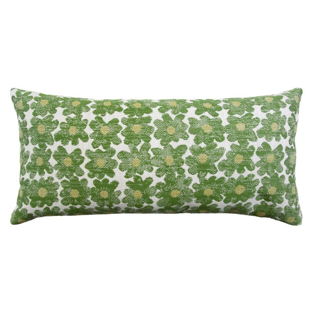 Contemporary Kevin O'Brien Daisy Avocado 10 x 20" Performance Pillow For Sale - Image 3 of 3