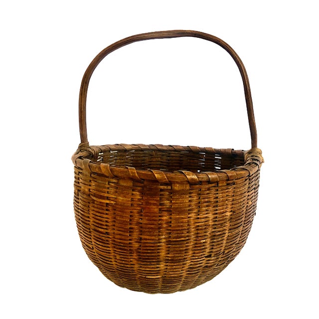 American Antique American Gathering Basket For Sale - Image 3 of 6