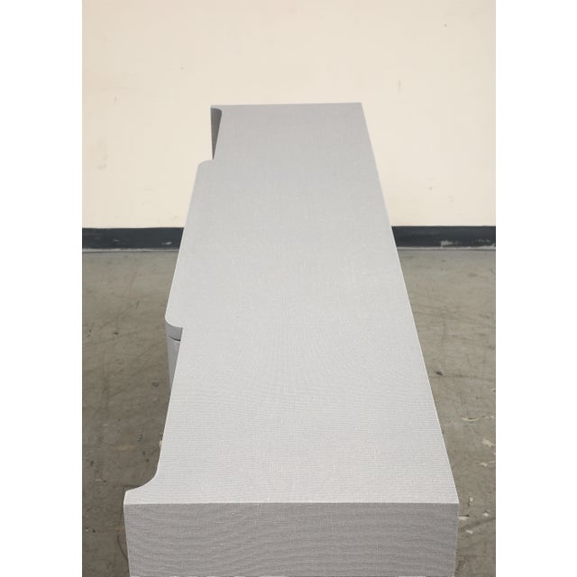 Wood Villa and House Audrey 3-Drawer and 2-Door Cabinet in Washed Winter Gray For Sale - Image 7 of 12