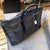 80s Vintage Christian Dior Trotter Gray Nubuck and Black Leather Boston Hand-Bag For Sale - Image 11 of 18