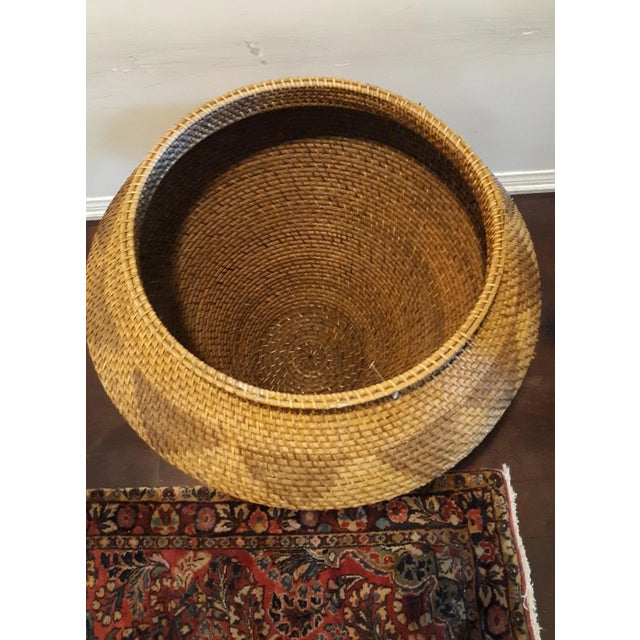 Traditional Mid 20th Century Very Large Storage Basket For Sale - Image 3 of 4