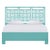 Finn Platform Bed King - Turquoise For Sale - Image 12 of 12