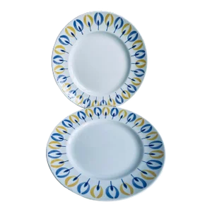 1980's Vintage Arabia Finland "Tulip" Dinner Plates- Set of 2