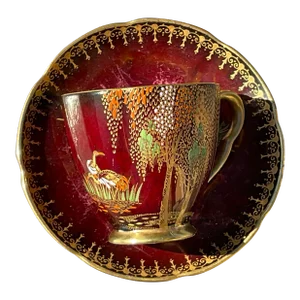 1920s Carlton Ware Demitasse Teacup and Saucer Set