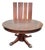 Antique 54" Round Mahogany Pedestal Base Dining Table With 4 Leaves For Sale