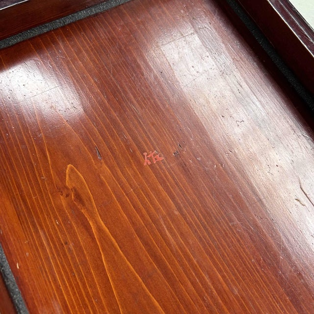 Maroon Kiridame Wooden Nesting Boxes, Japan, 1920s, Set of 7 For Sale - Image 8 of 17