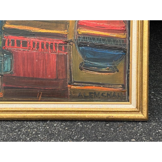 Mid 20th C. Cubist Still Life - Original Oil on Board in Period Frame For Sale - Image 6 of 8