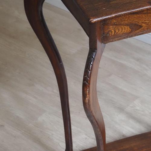Antique Side Table with Curved Legs, 1890s For Sale - Image 5 of 10