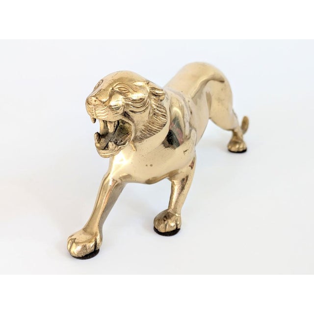 Vintage Brass Lioness Figure, 1960s For Sale - Image 6 of 11