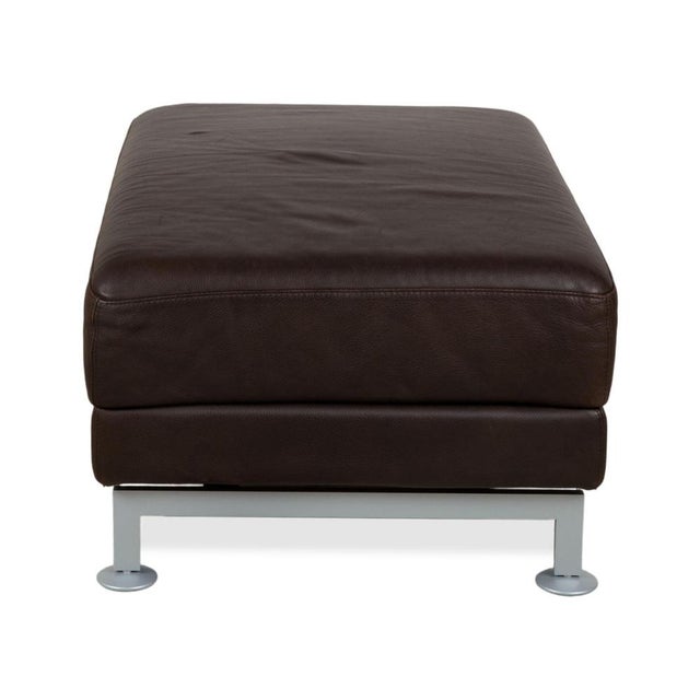 Moule Leather Stool in Brown by Brühl For Sale - Image 10 of 11