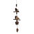 Vintage 1985 Hazel Olsen Pottery Ceramic Toucans Wind Chime For Sale