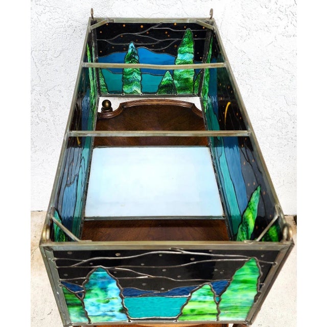 Stained Glass Hanging Ceiling Light Box Custom Made Chairish