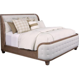 Thomasville Furniture Anthony Baratta White Upholstered King Panel Bed For Sale