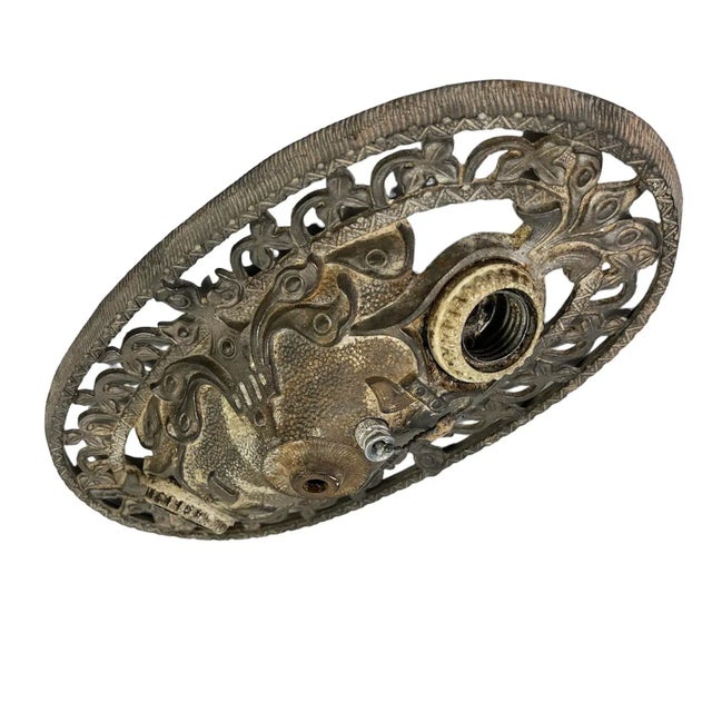 1900 - 1909 1900s Antique American Beaux Arts Flush Mount Light Fixture For Sale - Image 5 of 7
