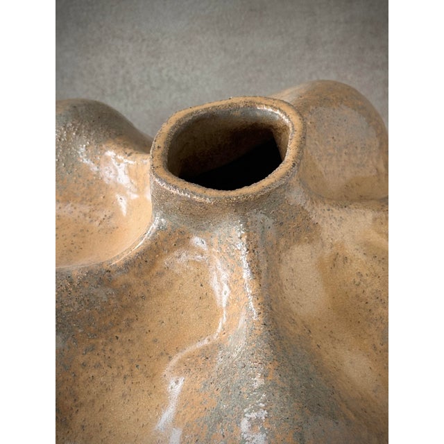 Bulbo Jaspe Organic Sculptural Vase in Handmade Ceramic by Pellizco Cerámica For Sale - Image 4 of 9