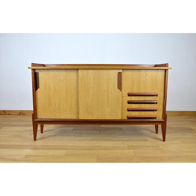 Vintage Compass Leg Sideboard Eros Edition by Gustave Gautier, 1950, in Good conditions. Designed 1960 to 1969 This piece...
