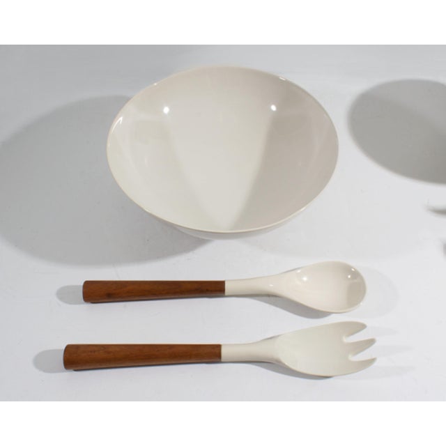 Michael Lax Hyalyn “Capri” for Raymor Salad Bowl and Salad Serving Pieces For Sale In Indianapolis - Image 6 of 7