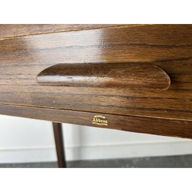 Mid-Century Vintage Abbess Oak Office Desk with Single Drawer, 1950s-60s For Sale - Image 9 of 12