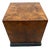 Mid-Century Modern Burled Wood Cube Table in Milo Baughman Style For Sale