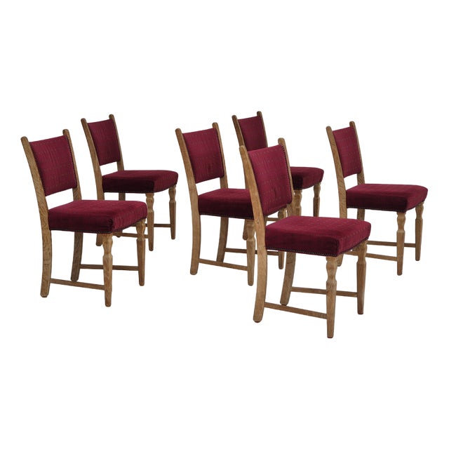 Danish Dinning Chairs in Oak Wood, 1970s, Set of 6 For Sale