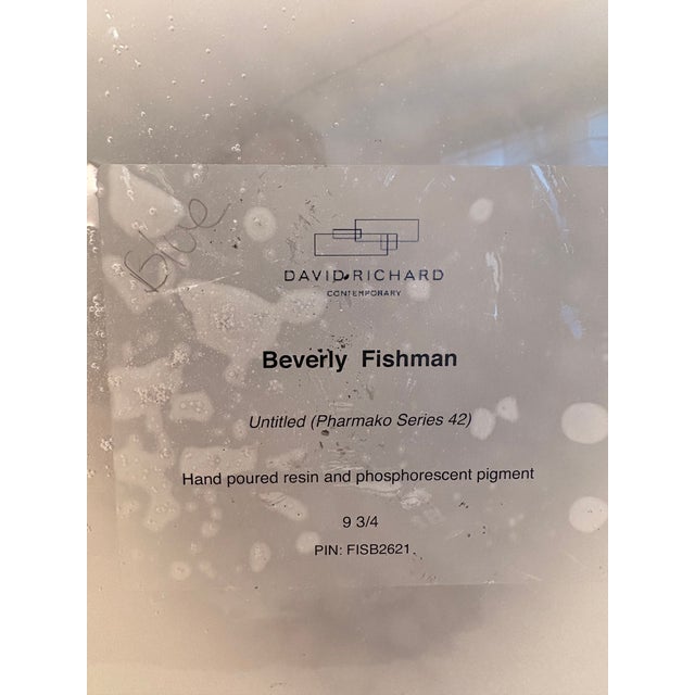 Exhibited Beverly Bev Fishman Shield Resin Wall Sculpture With Phosphorescent Pigment, Signed, 2010, David Richard Gallery For Sale - Image 13 of 16