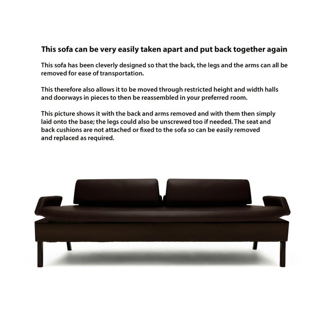 Mid-Century Danish Model 3330 Leather Sofa by Arne Vodder for Fritz Hansen, 1960s For Sale - Image 13 of 14