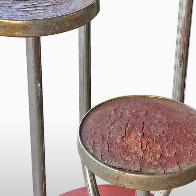 Chrome Flower Stand H 54 by Jindřich Halabala for Up Závody, 1930s For Sale - Image 12 of 13