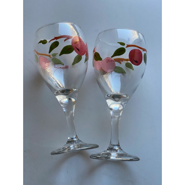 2000s Franciscan Apple Wine Goblets- Set of 2 For Sale In Boston - Image 6 of 13