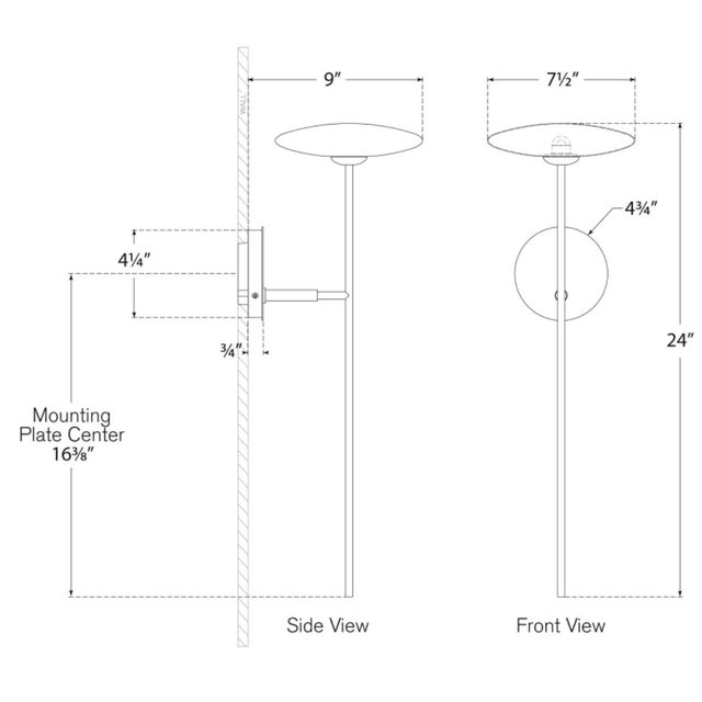 Visual Comfort Ian K. Fowler for Visual Comfort Signature Calvino Large Tail Sconce in Polished Nickel with Clear Glass For Sale - Image 4 of 5