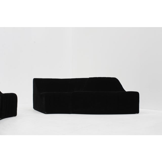 Chromatic Modular Curved Sofa by Kwok Hoi Chan for Steiner, 1970s, Set of 5 For Sale - Image 12 of 15