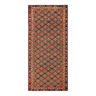 1930s Brown Geometric Tribal Antique N.W.Persian Rug 5' X 10'3" Handmade Wool Carpet For Sale