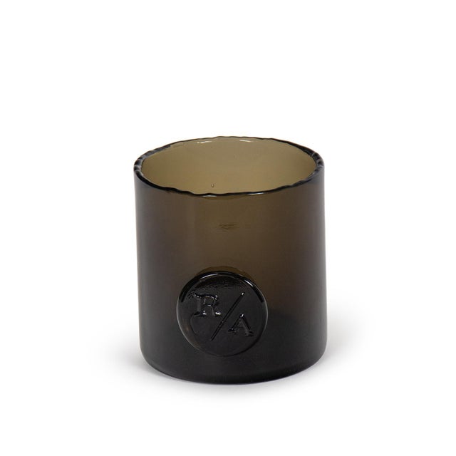 Glass Monogram Glass Votive Small, Smoke For Sale - Image 7 of 7