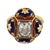 Victorian Late 19th Century Victorian 1.25 Carat Old Mine Cut Diamond 14k Yellow Gold Enamel Ring, Size 8 For Sale - Image 3 of 6