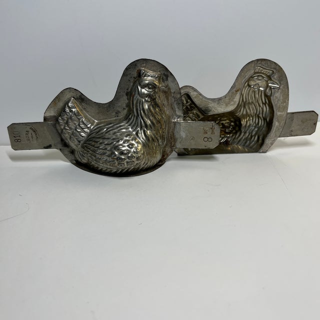1920s Antique French Chicken Chocolate Mold For Sale - Image 5 of 7