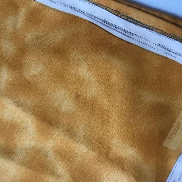 Late 20th Century Pierre Frey Golden Satin Lime Wash Cream Ribbon Cotton Napkins Paris- Set of 2 For Sale In San Francisco - Image 6 of 11