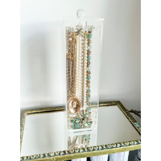 Postmodern Acrylic Jewelry Caddy Necklace Holder For Sale - Image 11 of 17