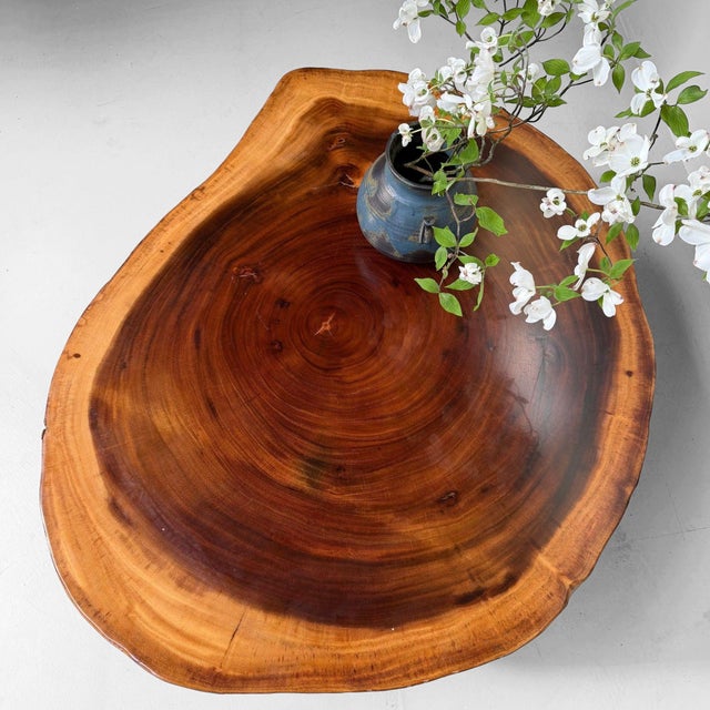 Vintage Japanese Keyaki Tree Trunk Table, 1960s For Sale - Image 6 of 14