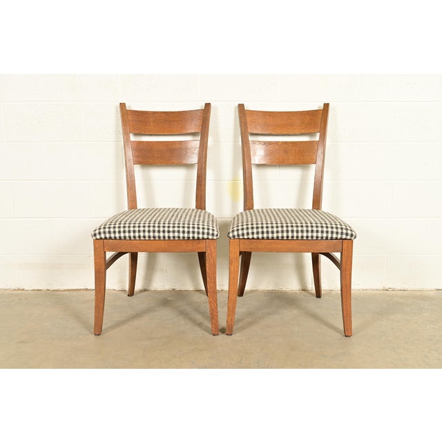 Stickley Stickley Mission Oak Arts & Crafts Side Chairs or Dining Chairs, Pair For Sale - Image 4 of 16