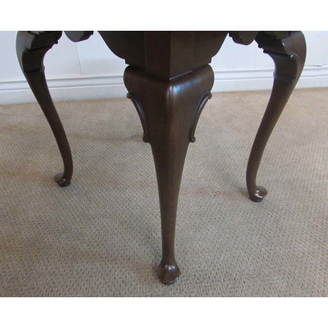 Vintage Ethan Allen Georgian Court Cherry Queen Anne Oval End Table 11