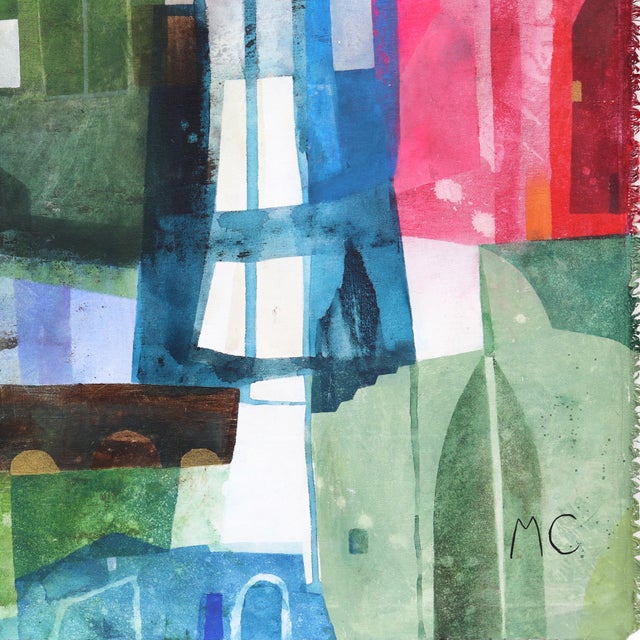 2020s City of Angels - Colorful Abstract Urban Landscape on Canvas Original Artwork by Maria C Bernhardsson For Sale - Image 5 of 6