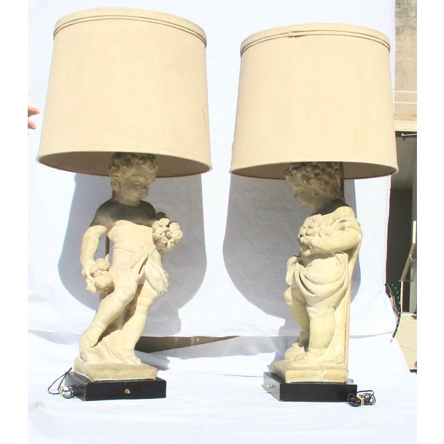 Allegorical Seasons Figural Sculpture Table Lamps - A Pair of 2 For Sale - Image 17 of 17