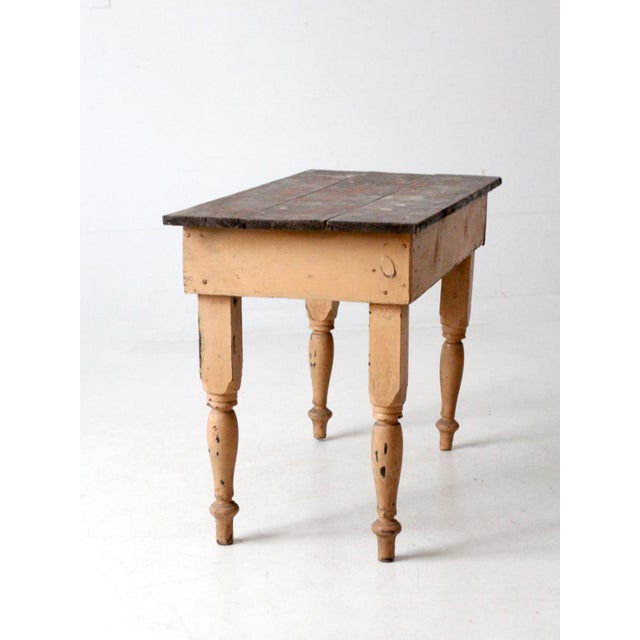 Brown Antique Primitive Work Table For Sale - Image 8 of 12