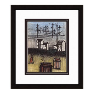 Bernard Buffet 1967 Lithograph a Small Beach Signed Framed For Sale