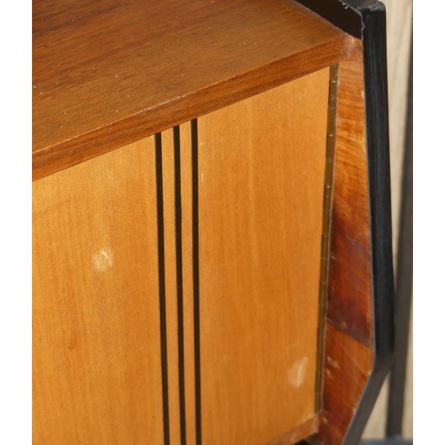 Mini Chest of Drawers Hallway Furniture on Legs Cabinet 2 Doors, 1960s For Sale - Image 10 of 11