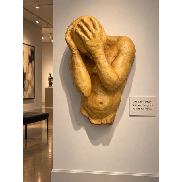 Contemporary Late 20th Century Rare Wax Sculpture by John Kalymnios For Sale - Image 3 of 8