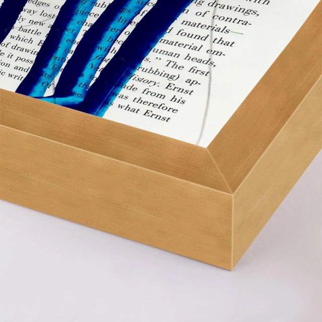 DESCRIPTION: Blue Column by Virginia Chamlee in Gold Frame, XS Art Print SPECIFICATIONS: Type: Framed Paper. Framed Size...