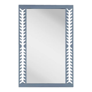 Fleur Home Audubon Spruce Rectangle Mirror in Bachelor Blue, 30x40 For Sale