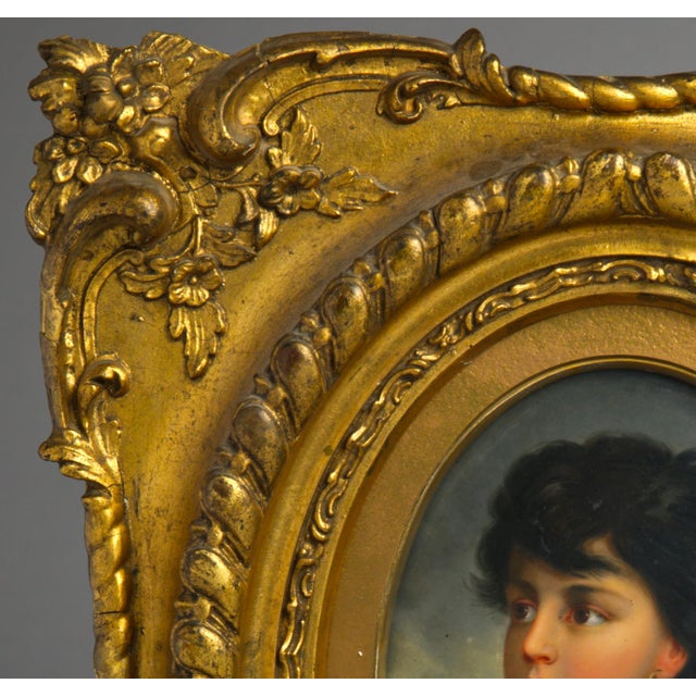 Victorian Antique German Porcelain Plaque in the Style of Kpm, Neapolitan Fisher Boy After Richter For Sale - Image 3 of 10