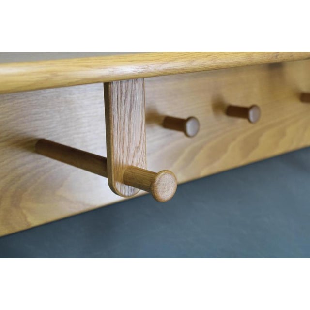 Brown Ash Wood Wall Hanger attributed to Aksel Kjersgaard for Aksel Kjersgaard, Denmark, 1970s For Sale - Image 8 of 12